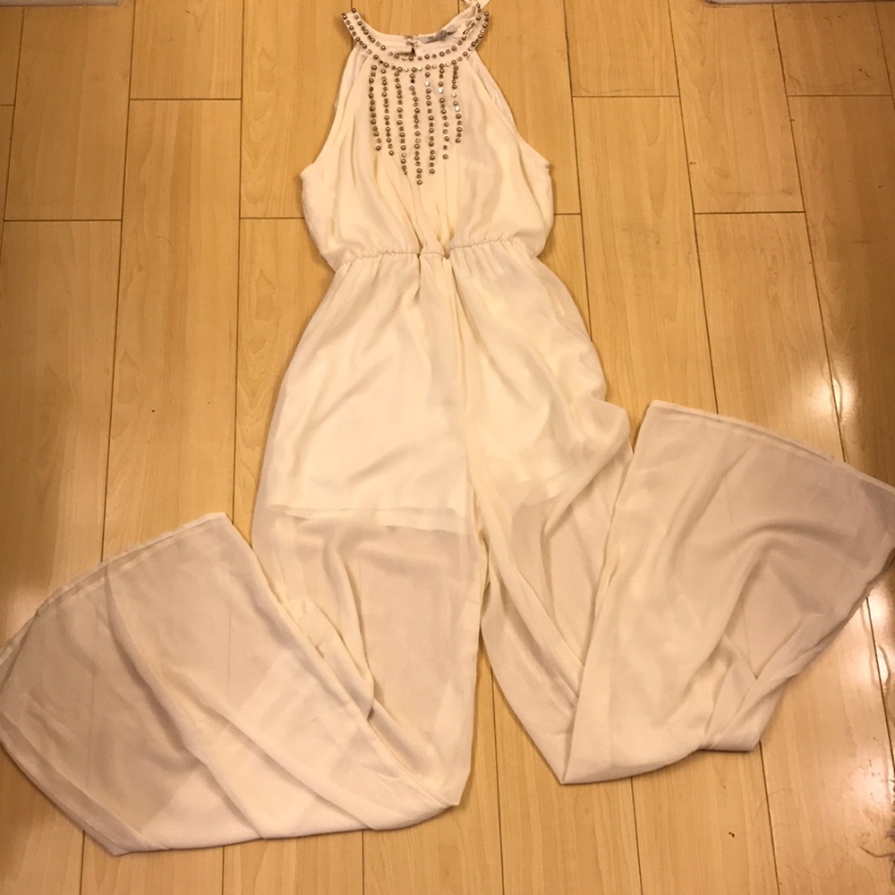 💥The Clothing Company💥 Sheer white Jumpsuit